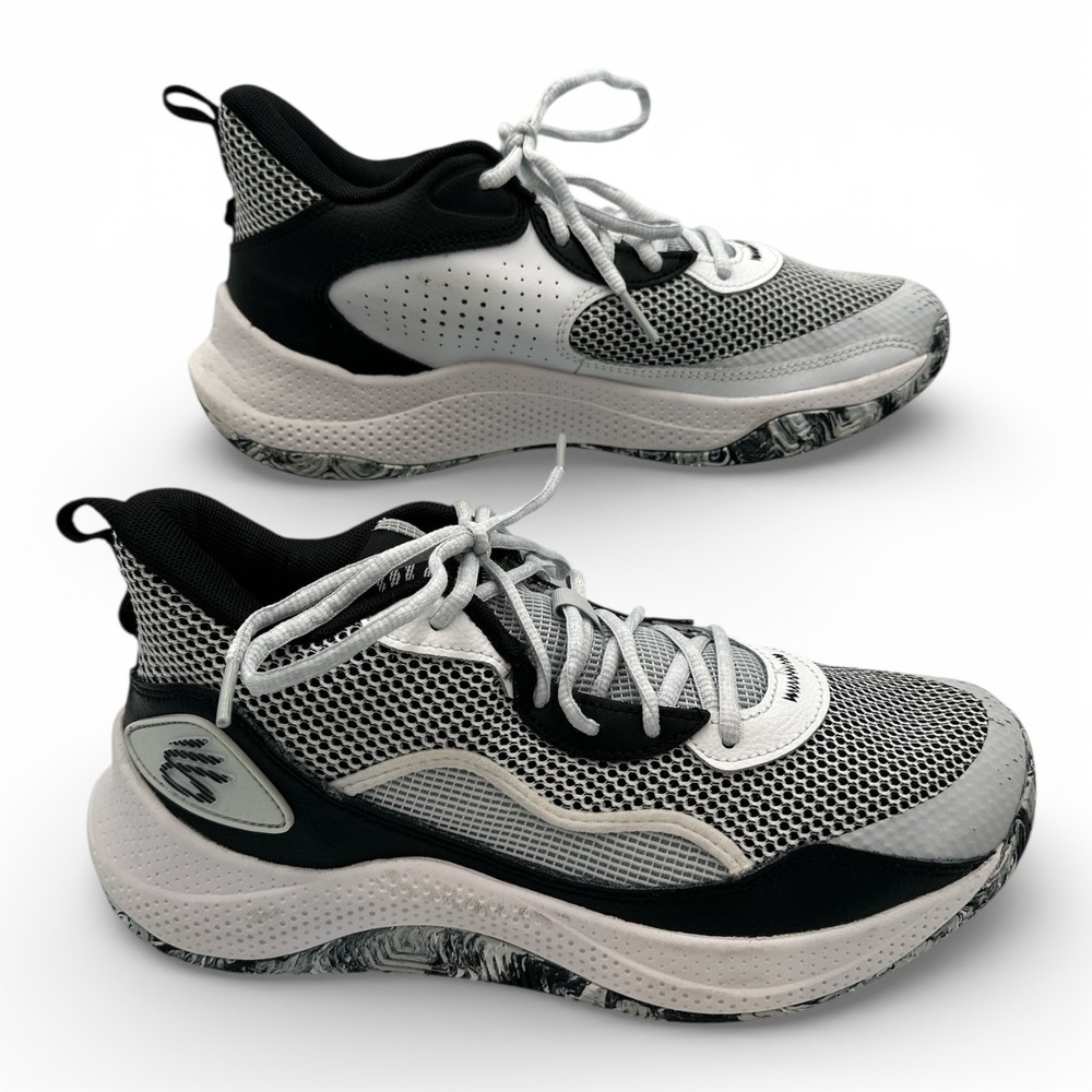 Under Armour Curry 3Z 24 Basketball Shoes Men's 8.5 White Black Grey 3027626-101